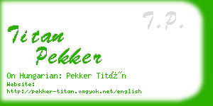 titan pekker business card